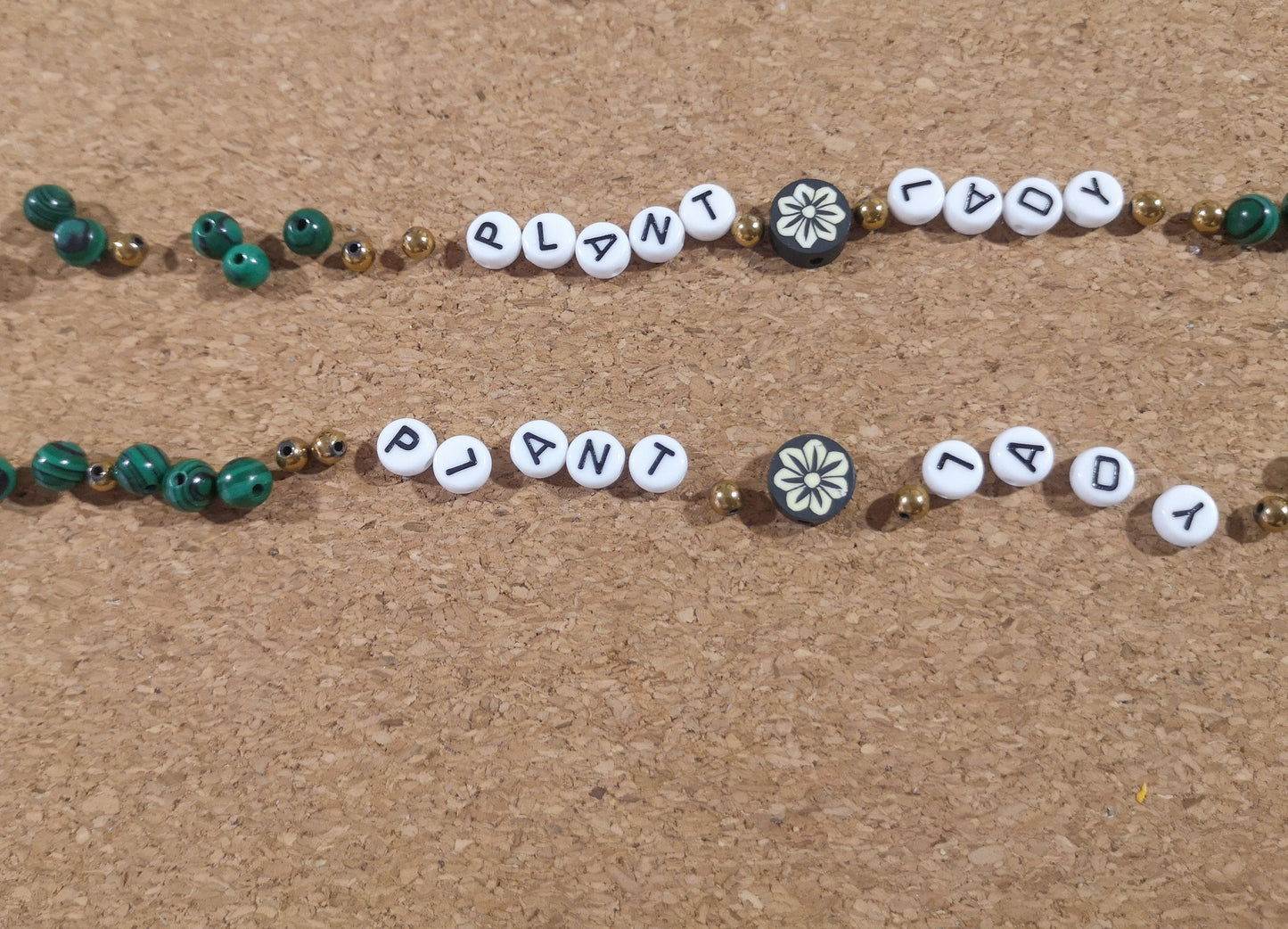 Pulsera de letras, PLANT LADY, plant lover, botanical