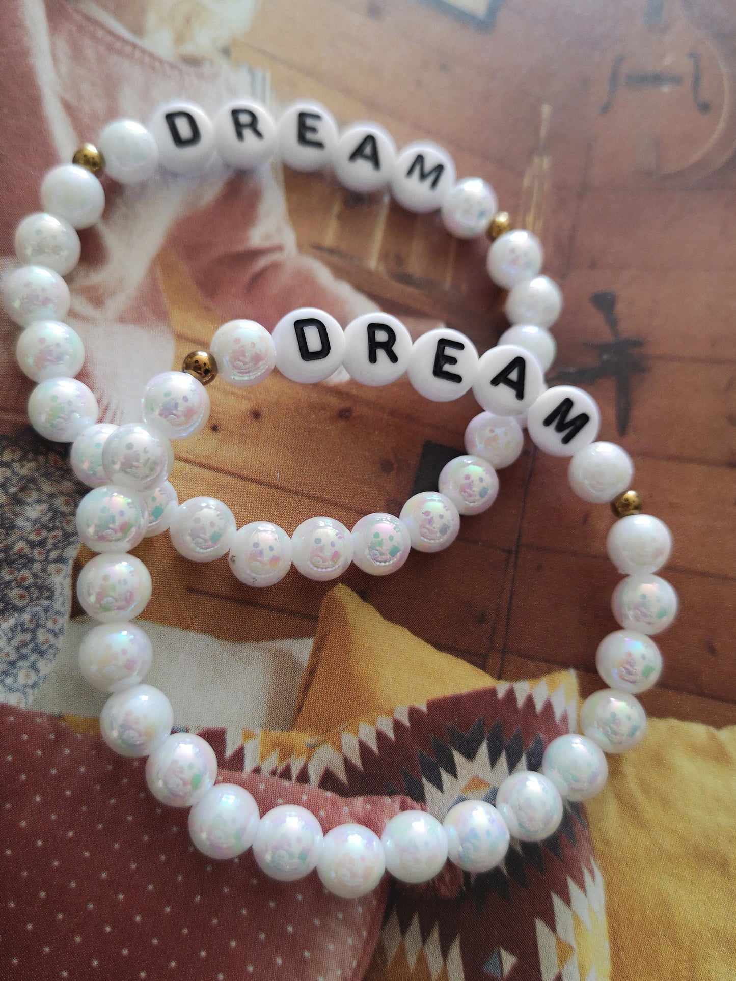 Pulsera infantil, DREAM, pulsera de letras