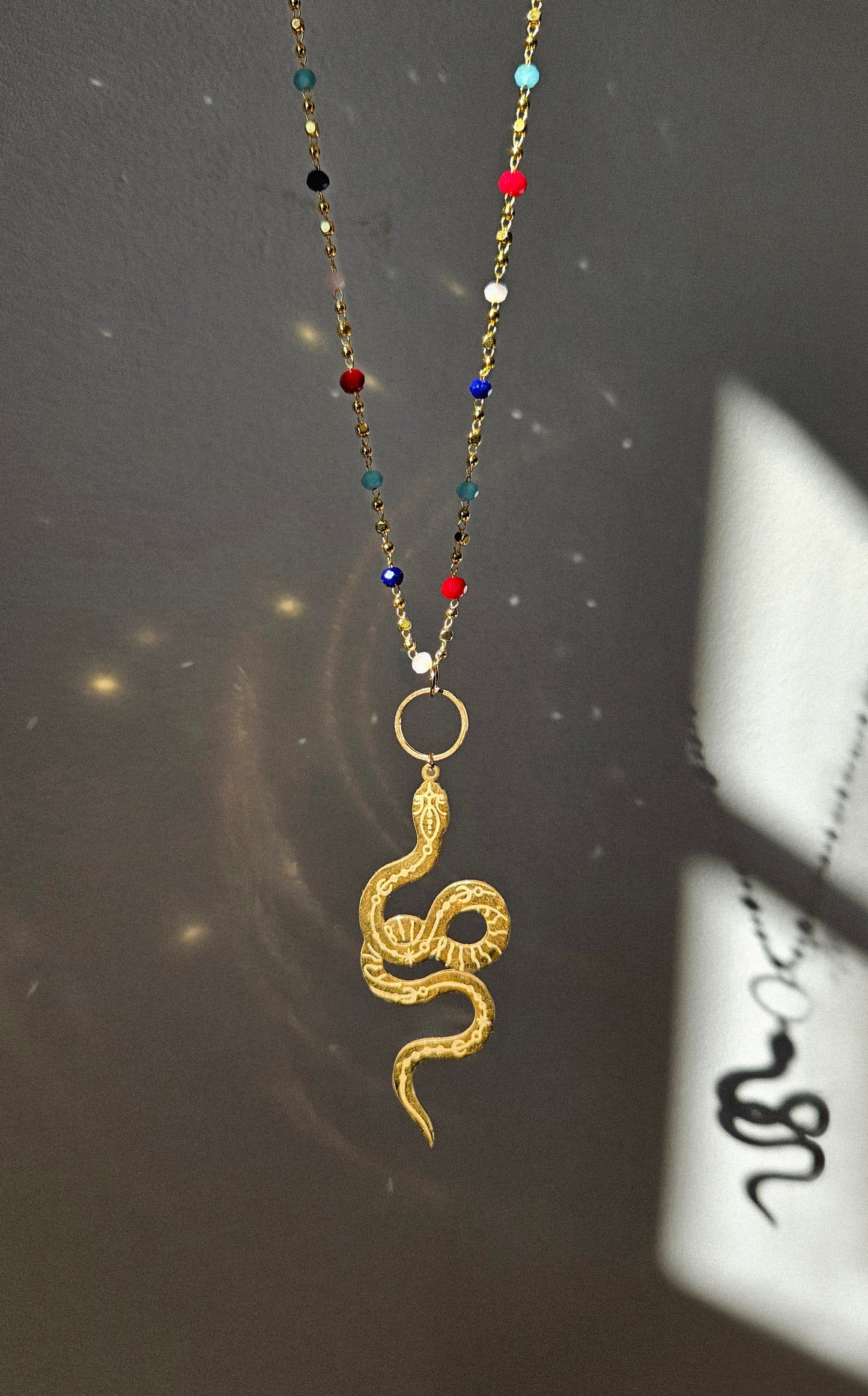 Collar AMONET, serpiente, elegante