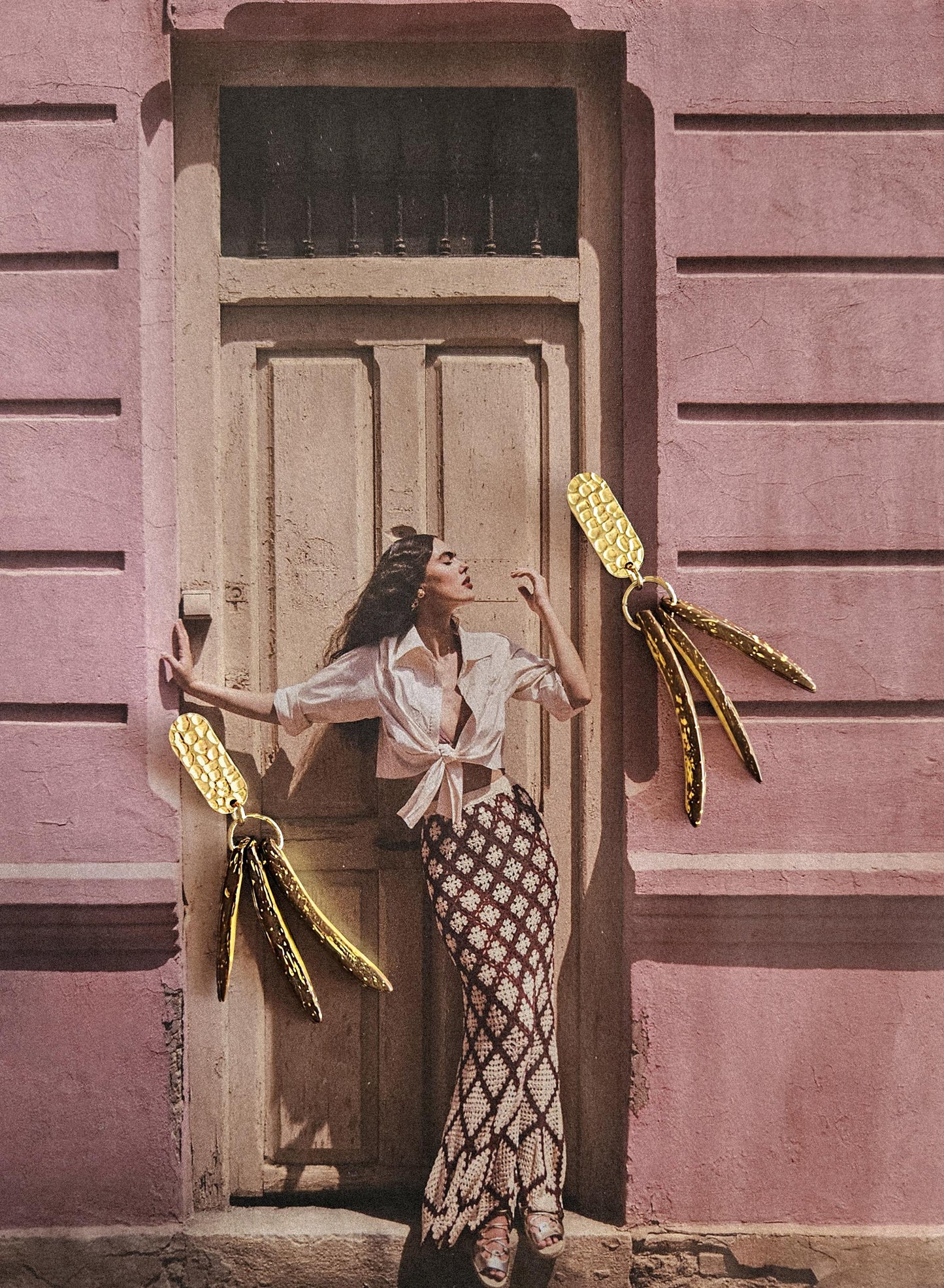 Pendientes PAUSA, pendientes de madera de coco, pendientes tropicales