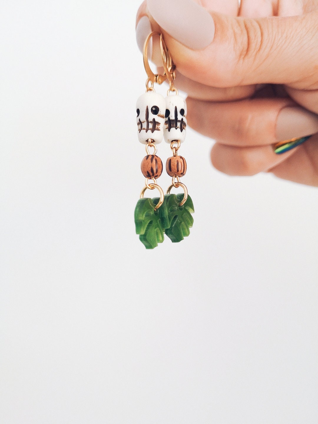 Pendientes TIKI, hula, pin up, pendientes calaveras