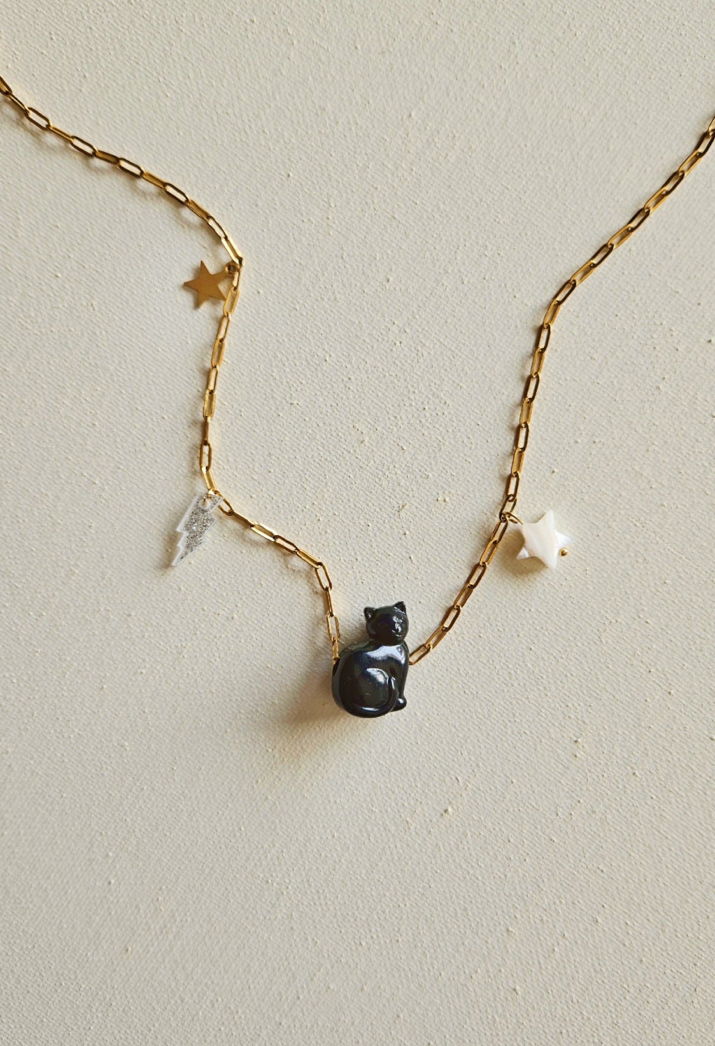 Collar BLACK CAT, buena suerte, amuleto