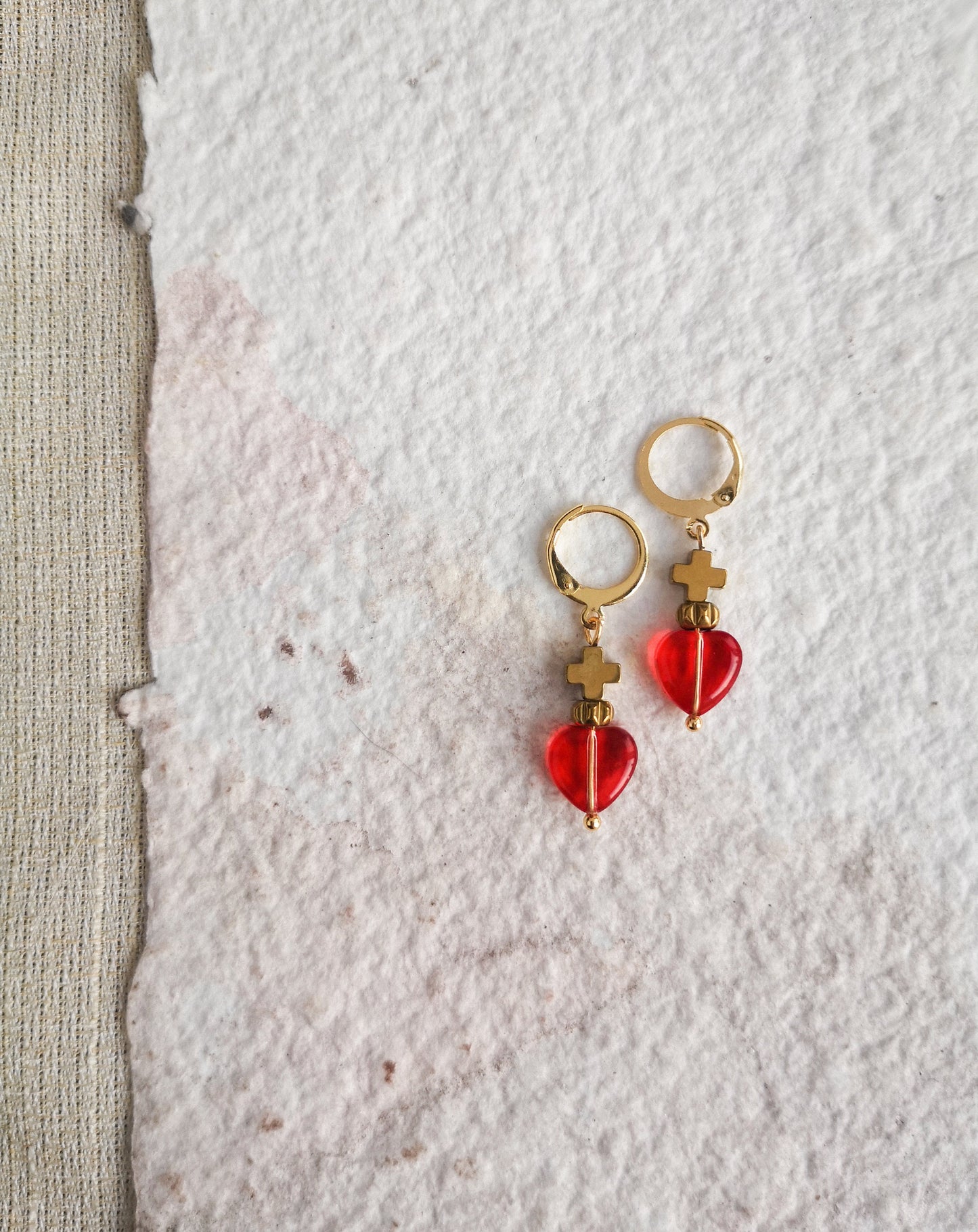 pendientes sagrado corazón, exvoto, SACRED HEART, mini.