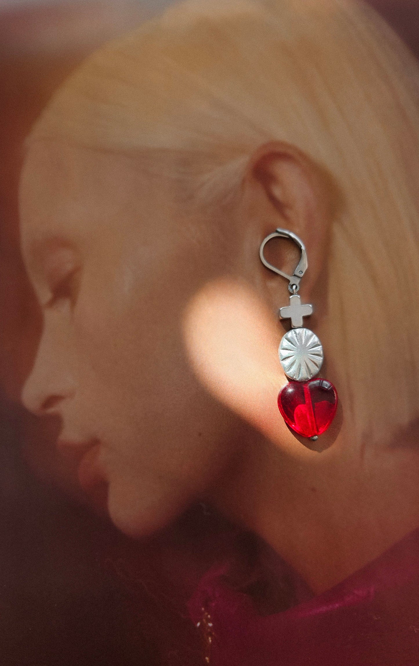 Pendientes DRÁCULA, corazón, exvoto