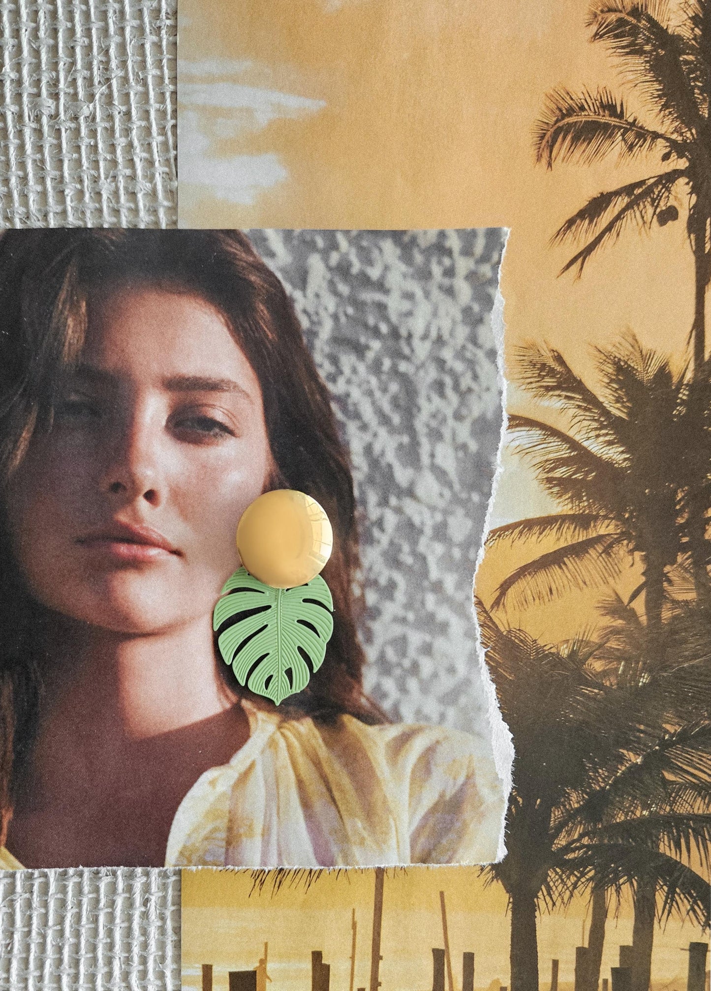 Pendientes JUNGLE, monstera, tropical