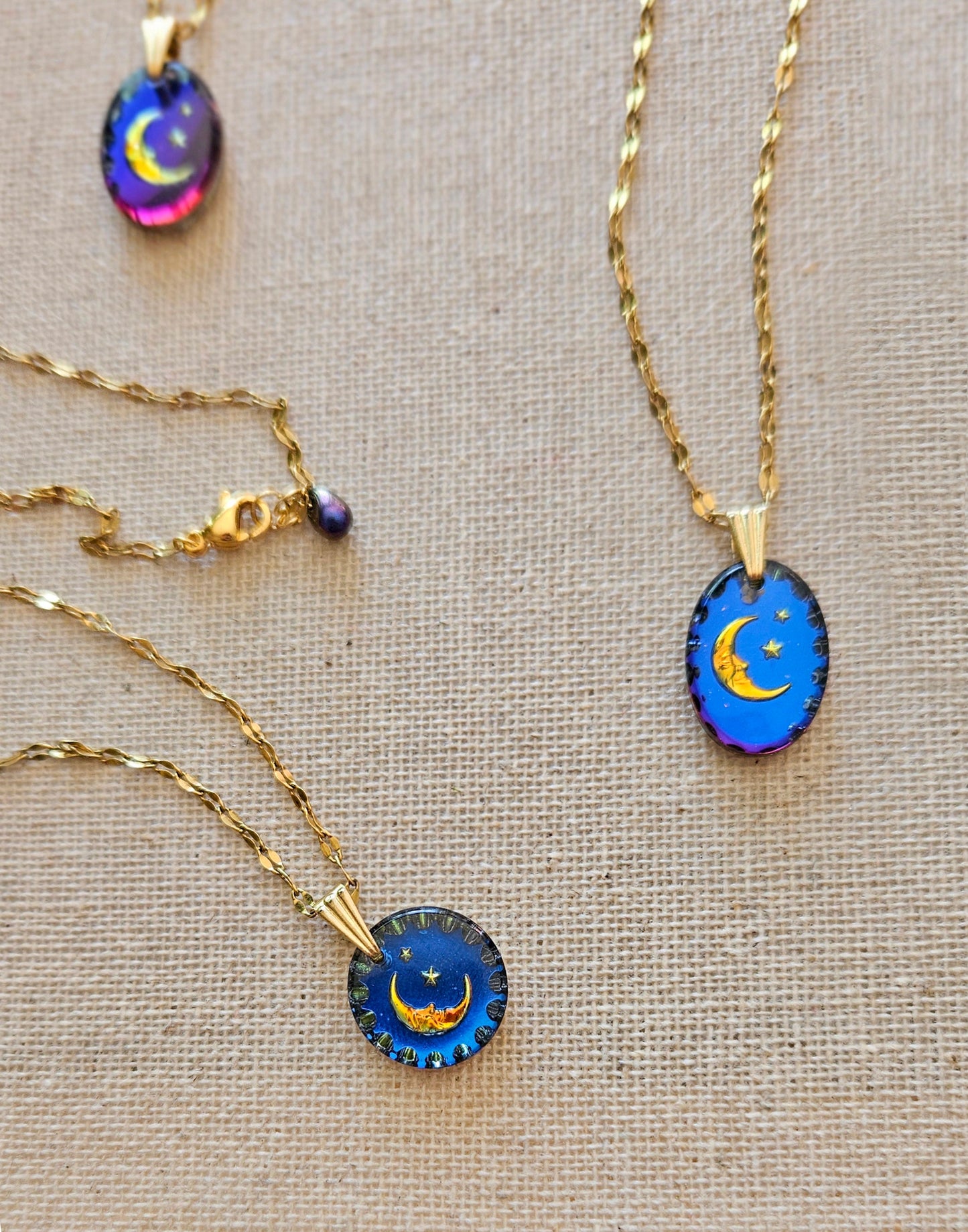 Collar luna, MIDNIGHT MOON, vintage
