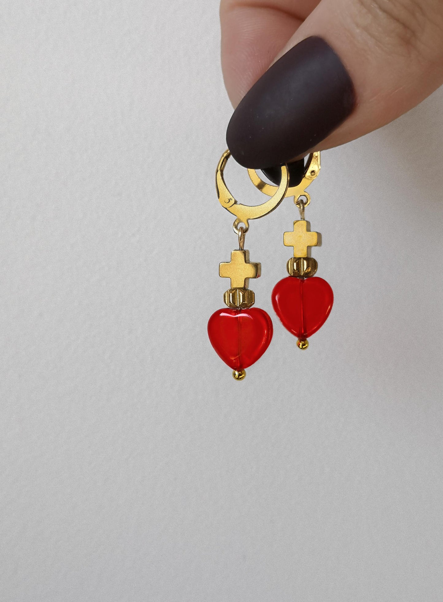 pendientes sagrado corazón, exvoto, SACRED HEART, mini.