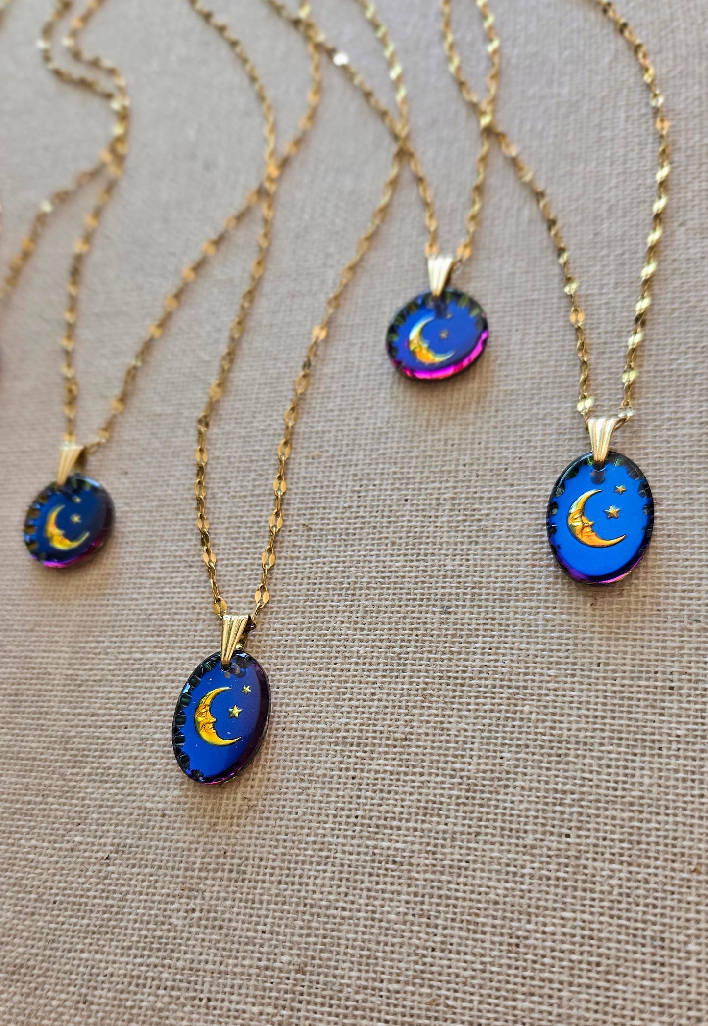 Collar luna, MIDNIGHT MOON, vintage
