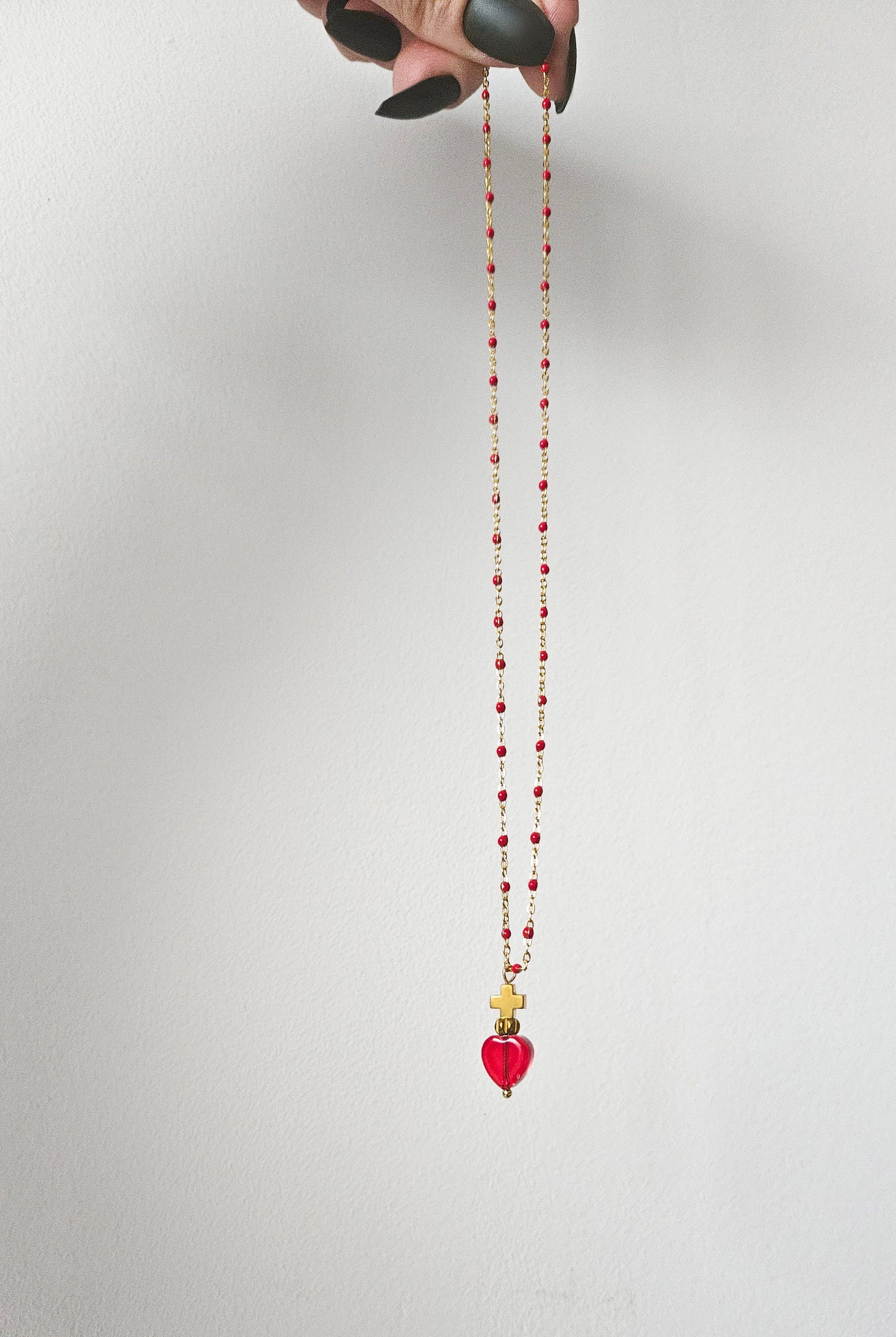 Collar sagrado corazón, mini SACRED HEART,  ex voto, milagrito