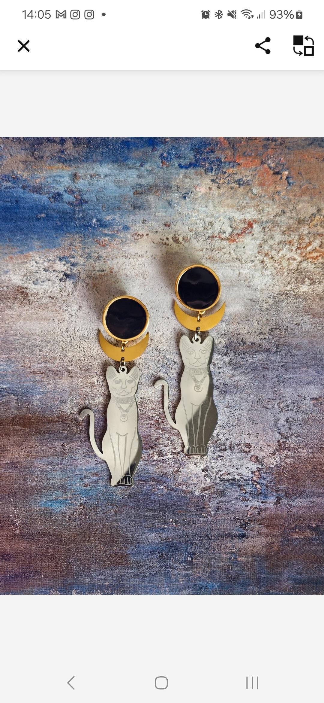 pendientes de gato, BASTET, pendientes Diosa egipcia, pendientes gato acero inóxidable, turquesa