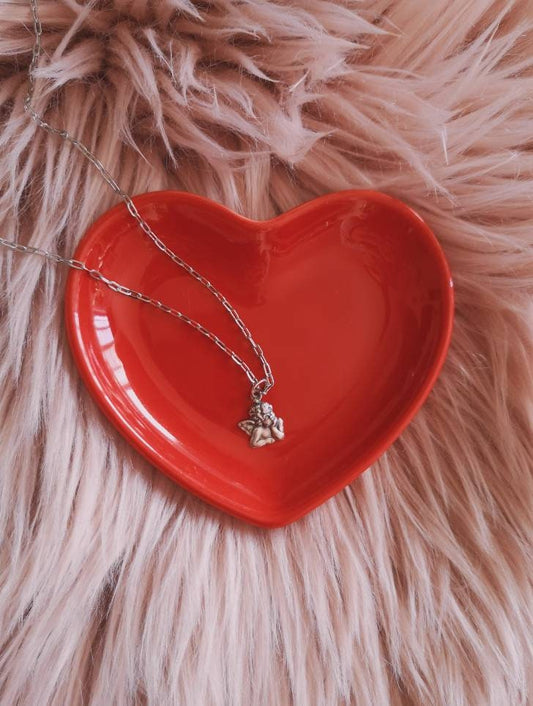 Collar ángel, LOVE ANGEL, querubín, plata de ley