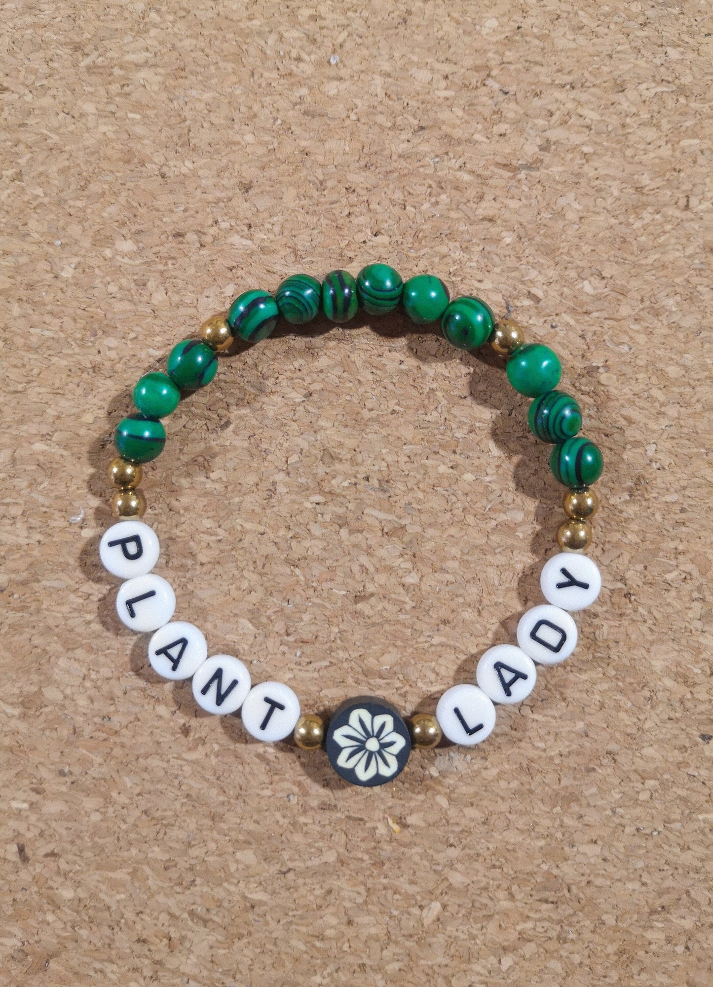 Pulsera de letras, PLANT LADY, plant lover, botanical