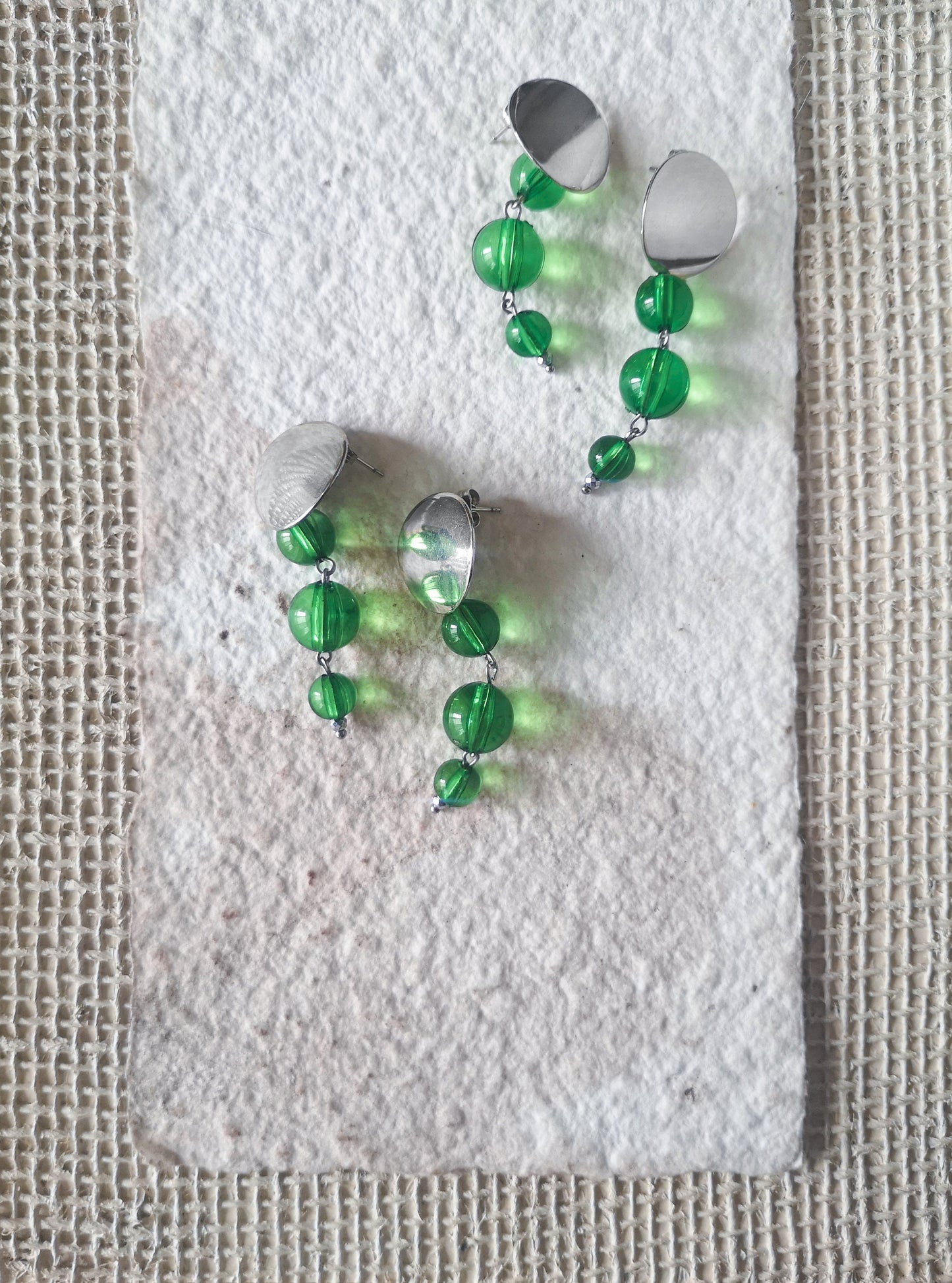 Pendientes reciclados, COMETA, vintage
