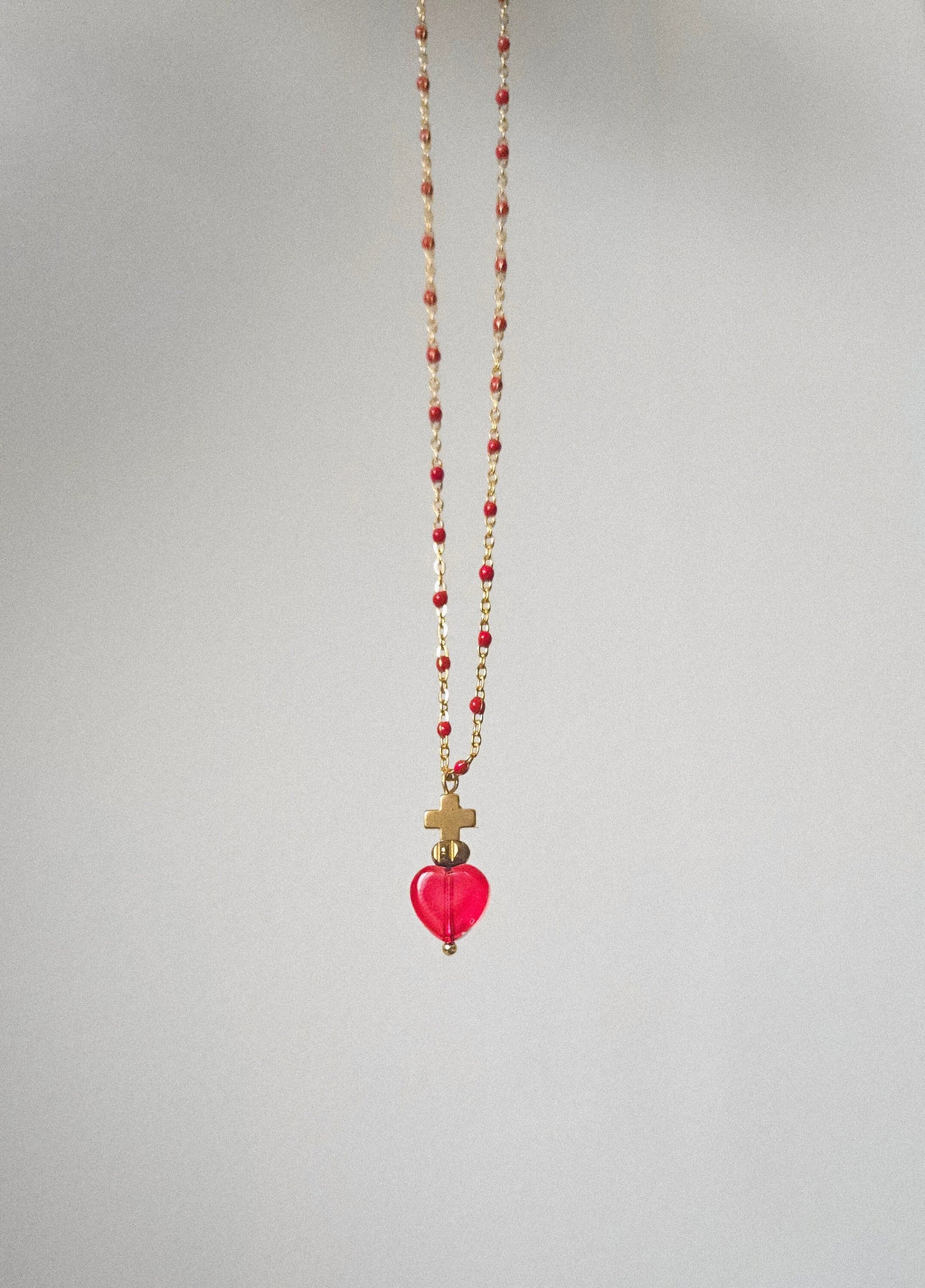 Collar sagrado corazón, mini SACRED HEART,  ex voto, milagrito