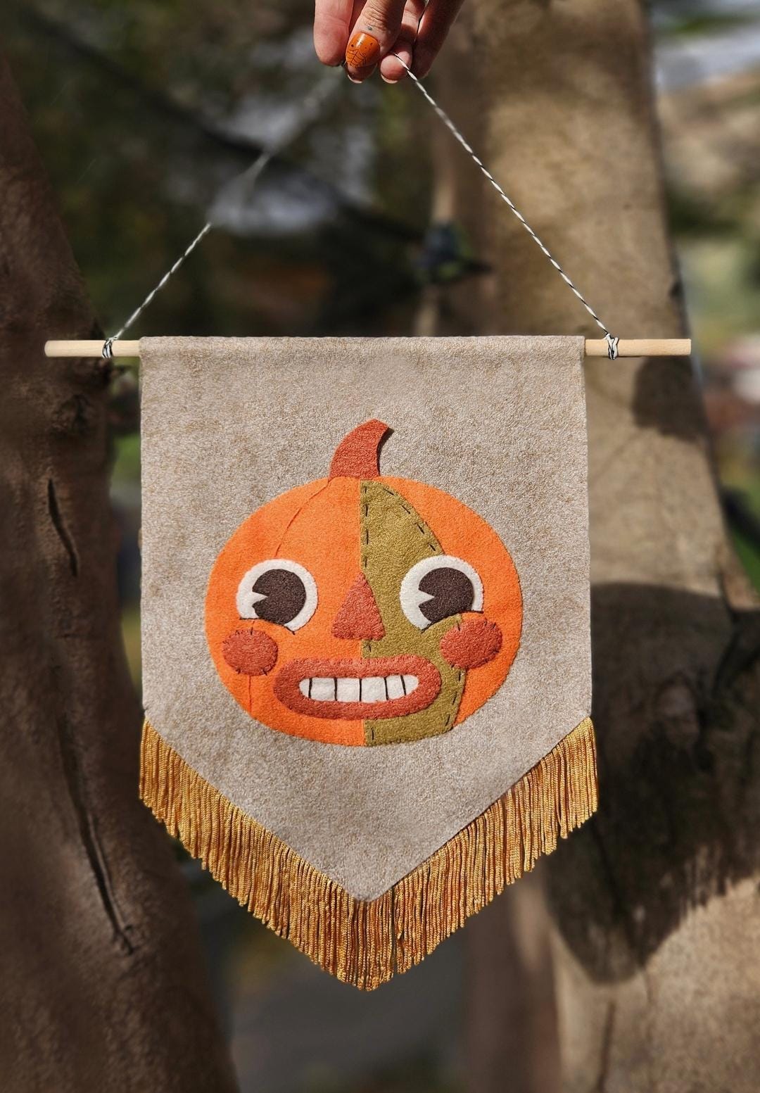 BANDEROLA calabaza de la colección Fall Season de Elysa Castro para Malaje handmade